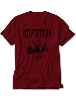 LED Zeppelin Lcarus Kırmızı Tişört Liyada