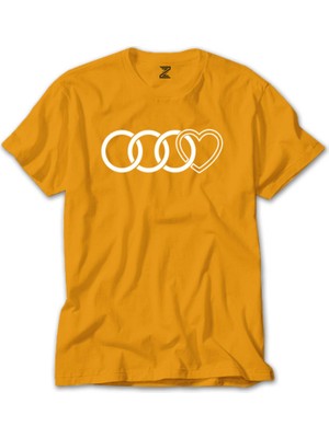 Audi Rings Hearth Sarı Tişört Liyada
