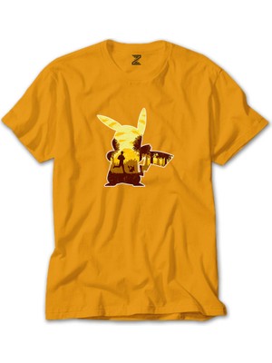 Pikachu Mask Sarı Tişört Liyada