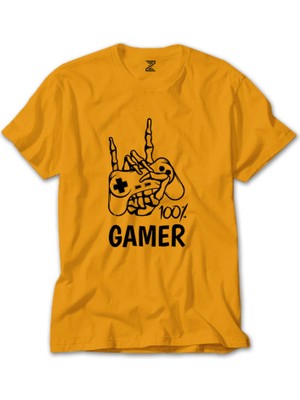 Gamer %100 Sarı Tişört Liyada