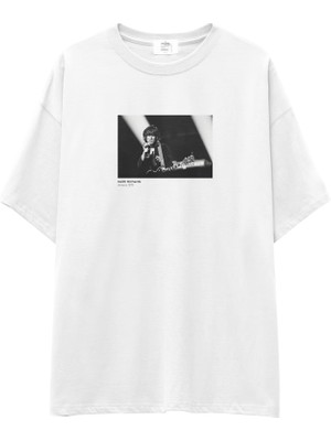 The Lucid Lab Keith Richards Anvers 1973 Oversize Tişört - Beyaz
