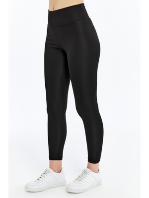 Axxel Kadın Siyah Büyük Beden Yüksek Bel Spor TAYT-P2154 Tüm Sezonlar İçin Konforlu Tasarım