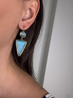 Kadir Jewellery 22 Ayar Altın Kaplama Kadın Sallantılı Küpe -El Işçiliği ve Hipoalerjenik Küpe