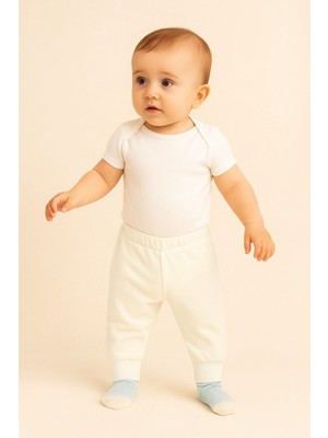 Yenidoğan Bebek Çoraplı Tek Alt Pantolon