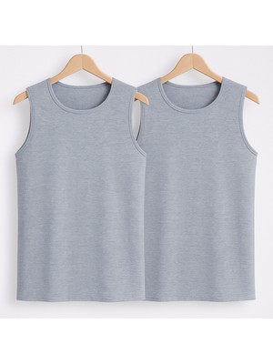 Alissa Erkek %100 Pamuklu Ribana 2'li Bisiklet Yaka Kolsuz Body W2IK1L1KK7E.2LI