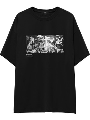 The Lucid Lab Guernica Oversize Tişört - Siyah