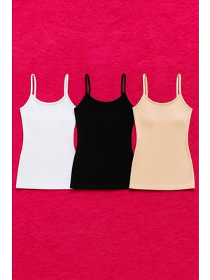 Alissa Kadın Modal Pamuklu Likralı Ip Askılı 3'lü Atlet W6K6K0T0KA