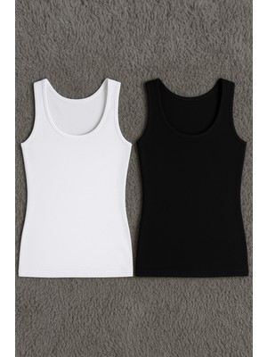 Alissa Kadın Modal Pamuklu Likralı Kalın Askılı 2'li Atlet W6K6K0T1KA