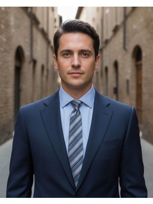 1001 Kravat Lacivert Gri Mavi Çizgili 7,5 cm Genişliğinde Ipek Kravat