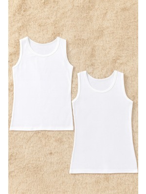 Alissa Kadın Sıfır Kol Pamuklu Likralı Penye 2'li Atlet W6K0K0T6KA