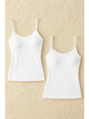 Alissa Kadın Viskon Likralı Askılı 2'li Atlet W6K6K1T3KA