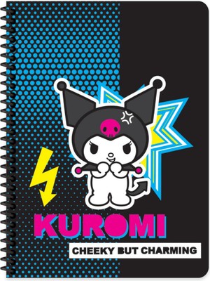 Keskin Color Lisanslı Kuromi A4 80 Yaprak Çizgili Karton Kapak Spiralli Defter