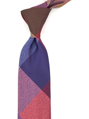 Kravatkolik Kum Desen Çok Renkli Patchwork Kravat KK13215