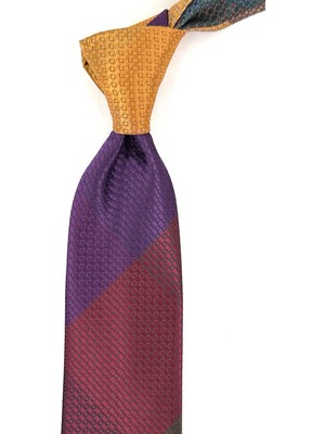 Kravatkolik Küçük Desen Çok Renkli Patchwork Kravat KK13252