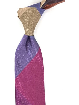 Kravatkolik Kum Desen Çok Renkli Patchwork Kravat KK13238