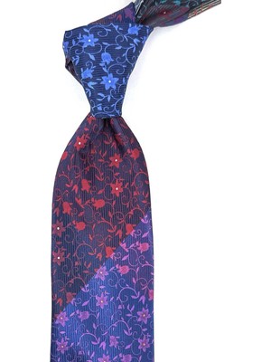 Kravatkolik Motif Desen Çok Renkli Patchwork Kravat KK13289