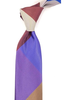 Kravatkolik Nokta Desen Çok Renkli Patchwork Kravat KK13246