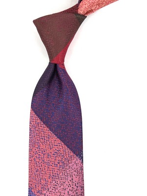 Kravatkolik Kum Desen Çok Renkli Patchwork Kravat KK13228