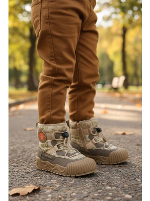 Ayk's Bej Içi Kürklü Fermuarlı Çocuk Bot 22665 F