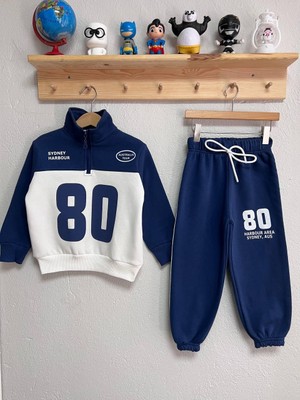 Narin Kids Detaylı Fermuarlı 3 Iplik Şardonlu Erkek Çocuk Takım