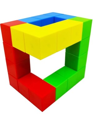 Manyetik Blok Klasik Renkler - 24 Mıknatıslı Küp