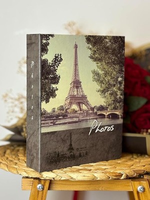 10 x 15 cm 200'LÜK Eyfel Kulesi Desenli Fotoğraf Albümü