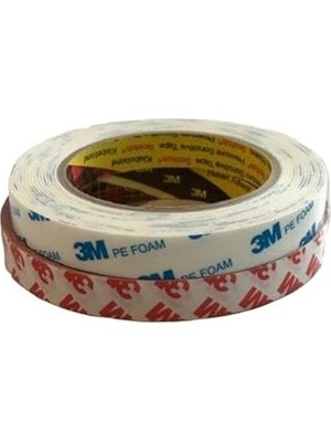 Magnet 3m Güçlü Çift Taraflı Bant 2'li Set Köpük Bant 15 mm x 4.5 mt + Ince Şeffaf 15 mm x 5 mt