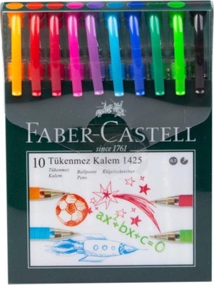 Tükenmez Kalem Seti, 10 Adet, 0.7 mm Uç, Yumuşak Yazım, Ergonomik Tutuş, Renkli Karışık