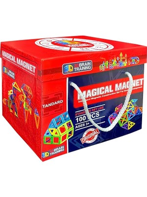 Magnet Manyetik Fayans Yapı Taşları Oyun Seti Oyuncaklar, Mıknatıs Istifleme Blokları, Kız ve Erkek Çocuklar Için Manyetik Fayans Başel Toys Tarafından Doğum Günü Hediyesi, 100 Parça