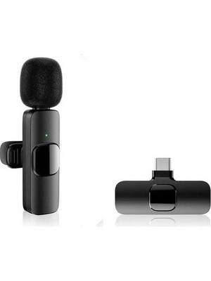 Misda Store K9 T1 Type C Wireless (Kablosuz) Ergonomik Tak Çalıştır Android Telefon Tablet Ipad Yaka Mikrofonu