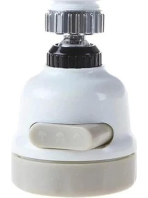 Misda Store Plastik 3 Fonksiyonlu Mutfak Lavabo Başlığı 360 Derece Döner Musluk Ucu Kireç Tutmaz 1410