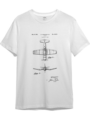 The Lucid Lab  F4U Corsair Tişört - Beyaz