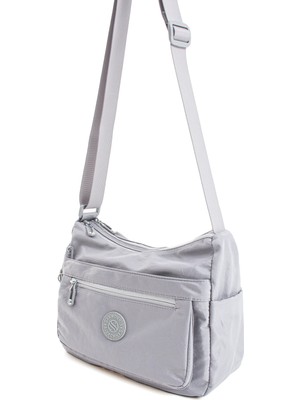 Sanmorris Glc Kadın Çok Gözlü Suya Dayanıklı Krinkıl Kumaş Siyah Renkli Çapraz Askılı Omuz Çantası