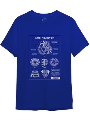 The Lucid Lab Arc Reactor Tişört - Mavi