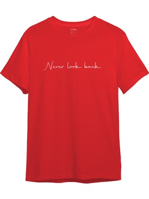 The Lucid Lab Never Look Back Tişört - Kırmızı