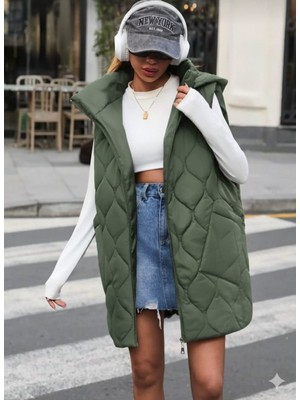 Nsm Giyim Kapşonlu Kapitone Yelek