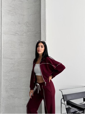 Bella Breeze Kadın Fermuarlı Palazzo Şık Spor Eşofman Takım