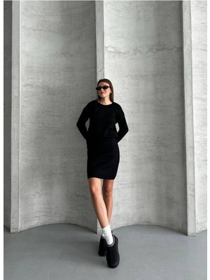 Bella Breeze Kadın Triko Kazak Premium Kalem Etek Ikili Takım