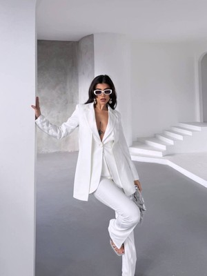 Bella Breeze Kadın Tasarım Ceket Yüksek Bel Premıum Takım Elbise