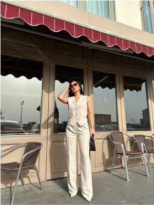 Bella Breeze Kadın Klasik Yelek Pantolon Takım Elbise