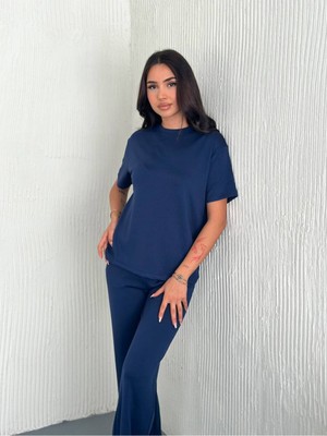 Bella Breeze Kadın Modal Kumaş Kısa Kollu T-Shirt Eşofman Takımı