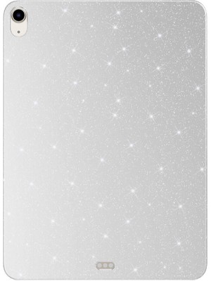 Zore Apple iPad Air 11 2024 Simli Parlak Görünümlü Uyumlu Nxxa Tablet Koton Kılıf-Gümüş