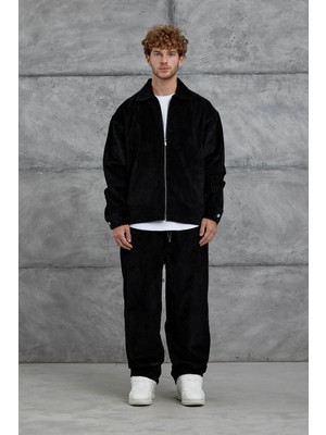 Siyah Nmrc Oversize Kadife Takım