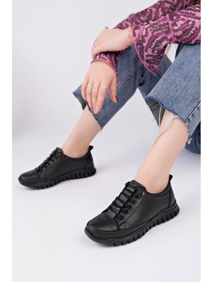 Tarçın Ayakkabı Hakiki Deri Kadın Anatomik Deri Casual Ayakkabı TRC179-8605