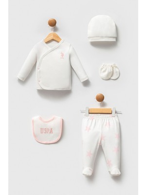 U.s. Polo Assn Kız Bebek Beyaz 5li Hastane Çıkışı