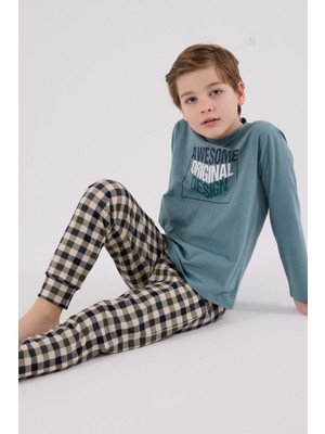 Arnetta Erkek Çocuk Yeşil Pijama Takımı AR3510-C-V1