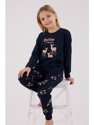 Arnetta Kız Çocuk Lacivert Pijama Takımı