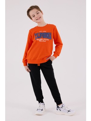 Rolypoly Erkek Çocuk Turuncu Eşofman Takımı