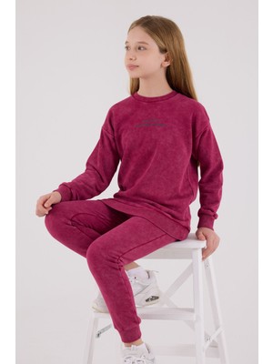 Rolypoly Kız Çocuk Bordo Eşofman Takımı