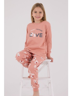 Rolypoly Kız Çocuk Pembe Pijama Takımı